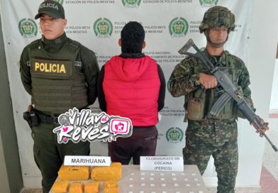 Capturan a hombre con más de un kilo de marihuana y base de coca en Mesetas