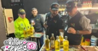 Incautación de licor de contrabando en el barrio la grama de Villavicencio