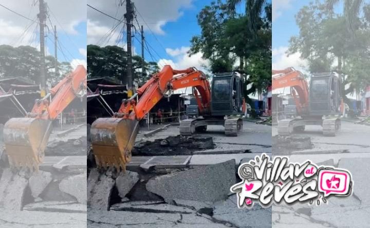 Avanzan obras para restablecer paso vehicular en el Villa Julia