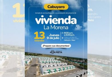Gobernación del Meta abre convocatoria para adjudicar 13 viviendas en Cabuyaro